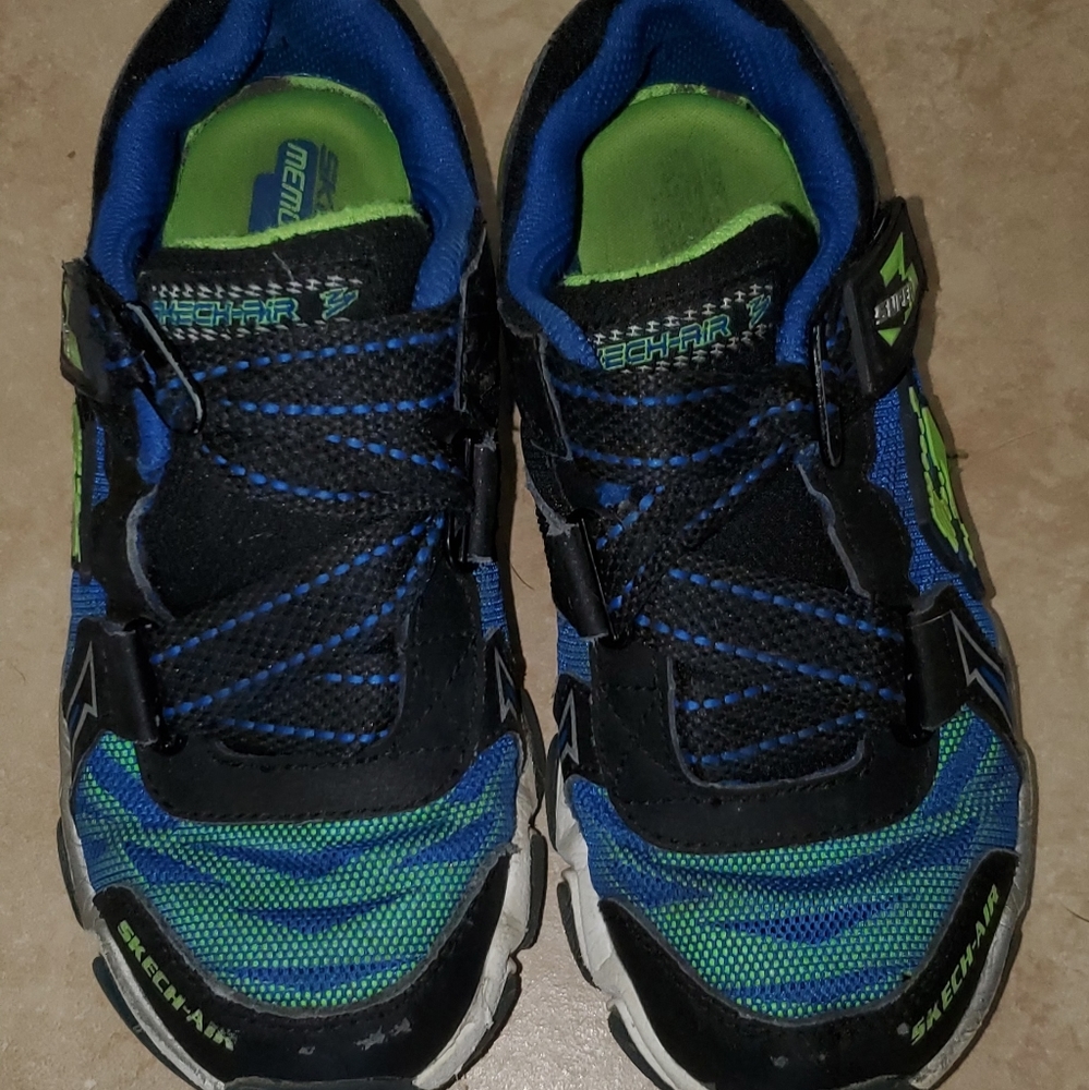 Skechers Zstrap blue and green sneakers